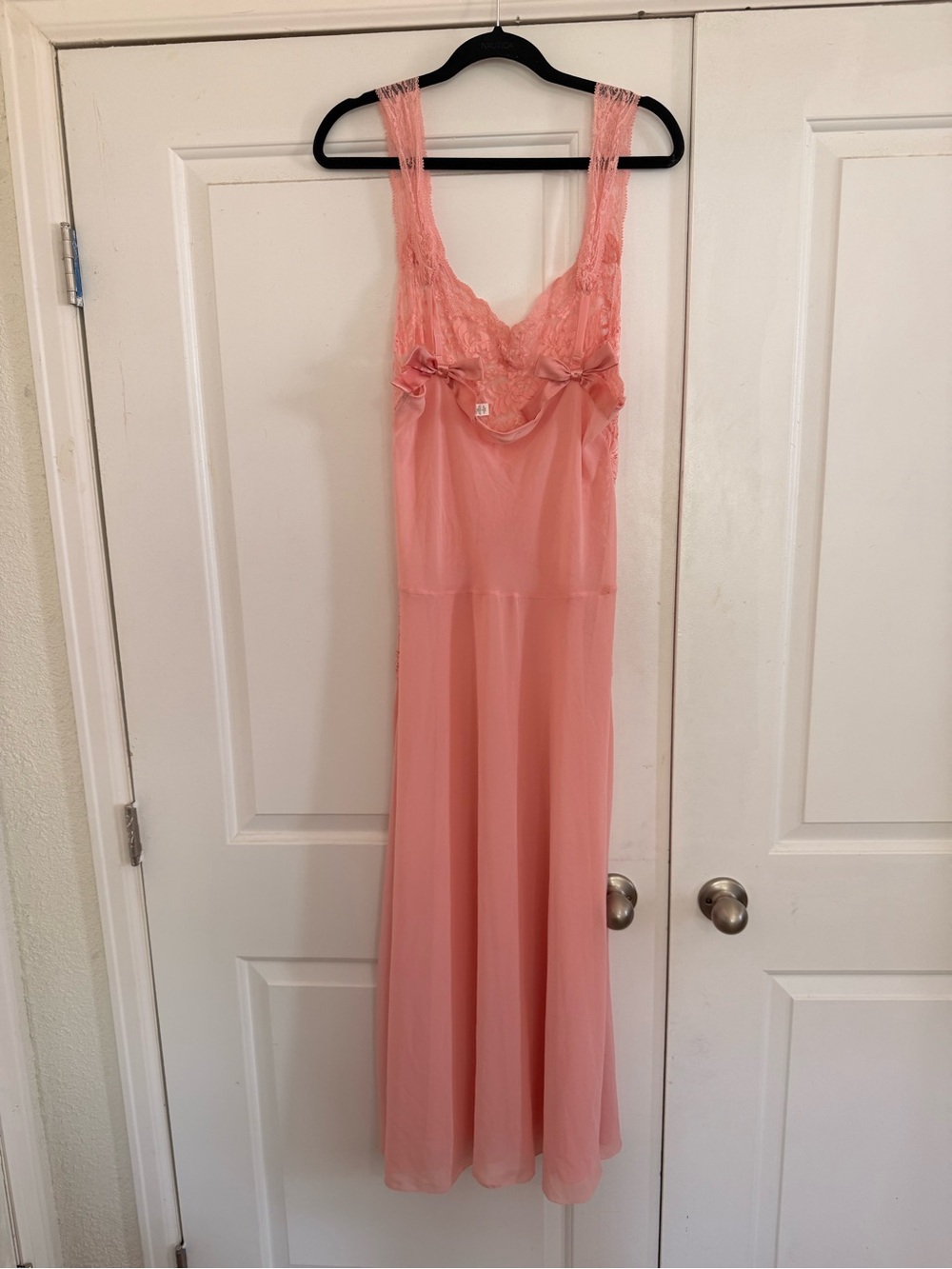 Victoria’s Secret Pink Lace‎ Maxi Nightgown Romantic Vintage Slip Dress - Picture 2 of 3